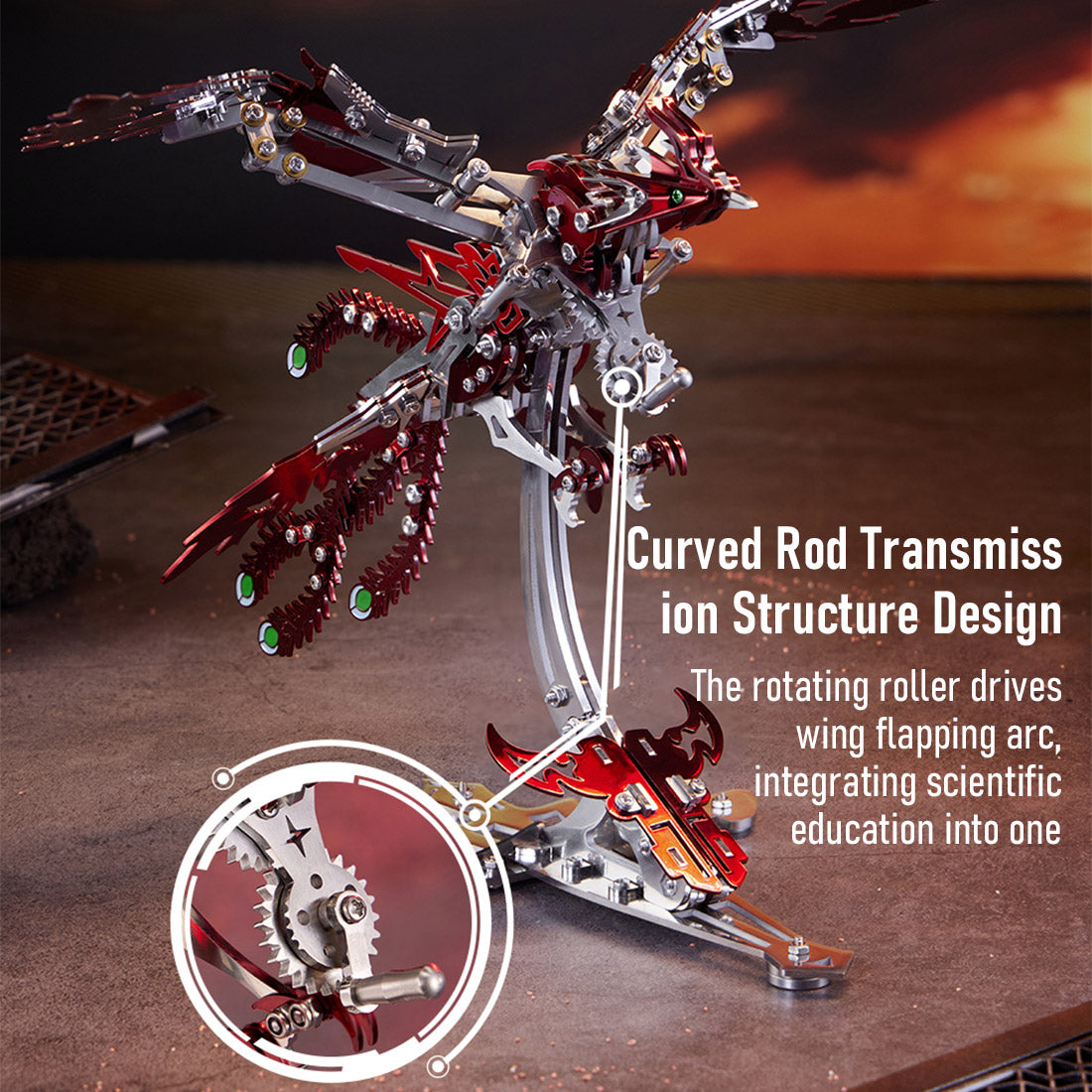 Mechanical Phoenix DIY Assembly 3D Metal Puzzle Model Kits 358PCS