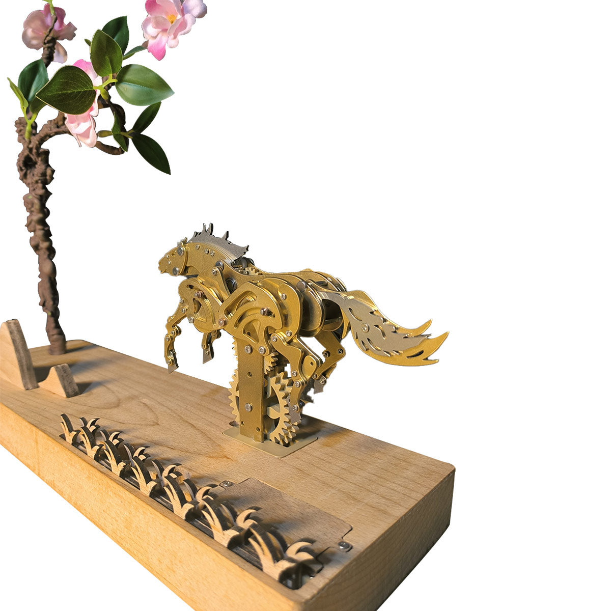 3D Mechanical Galloping Steed Kinetic Sculpture Home Decor