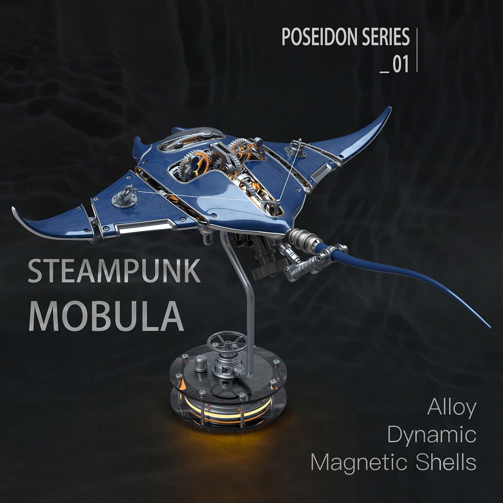 Build Mechanical Mobula Manta Ray Kinetic Sculpture kits Metal Automata Toy