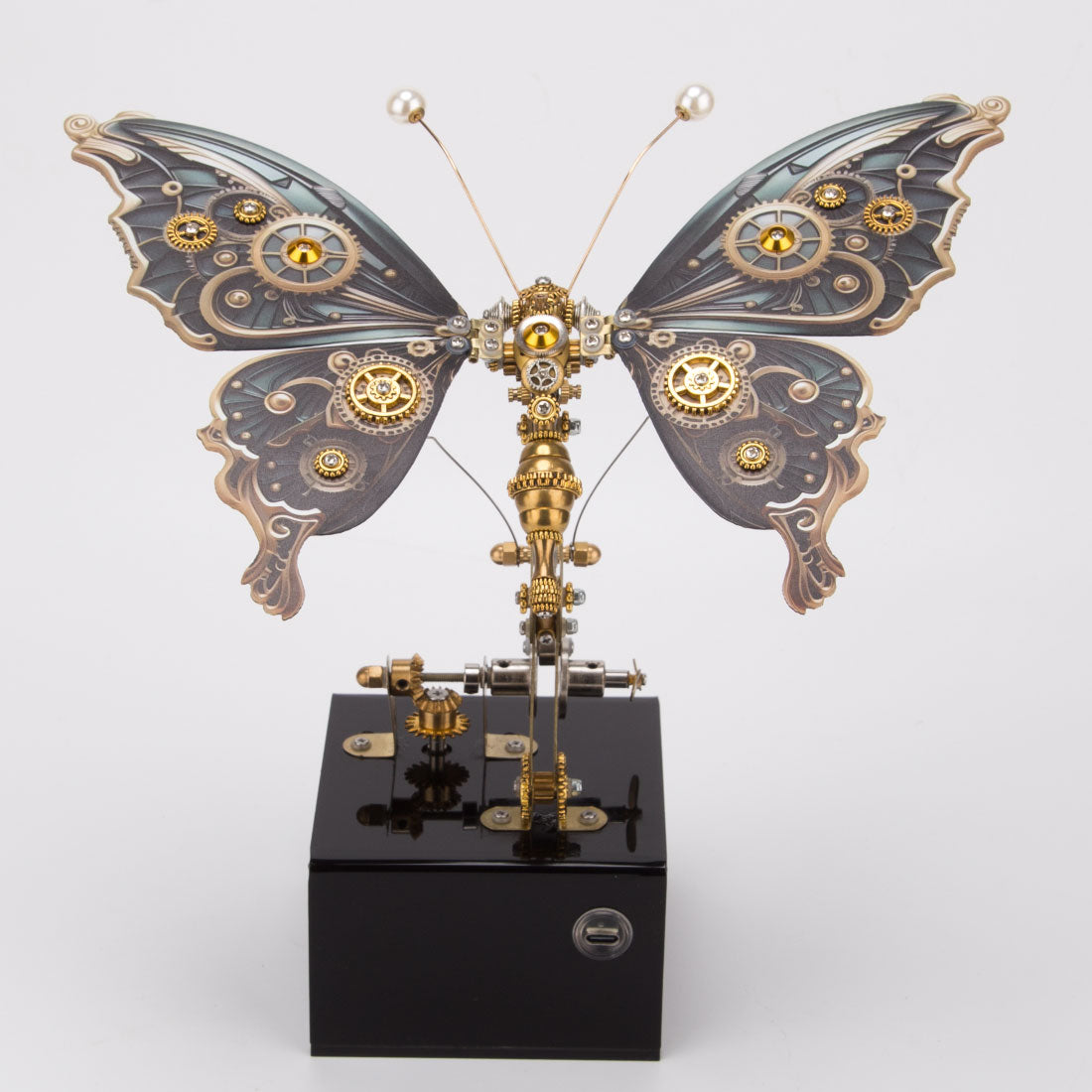 Mechanical 3D DIY Steampunk Butterfly Metal Model Building Kits with Music Box