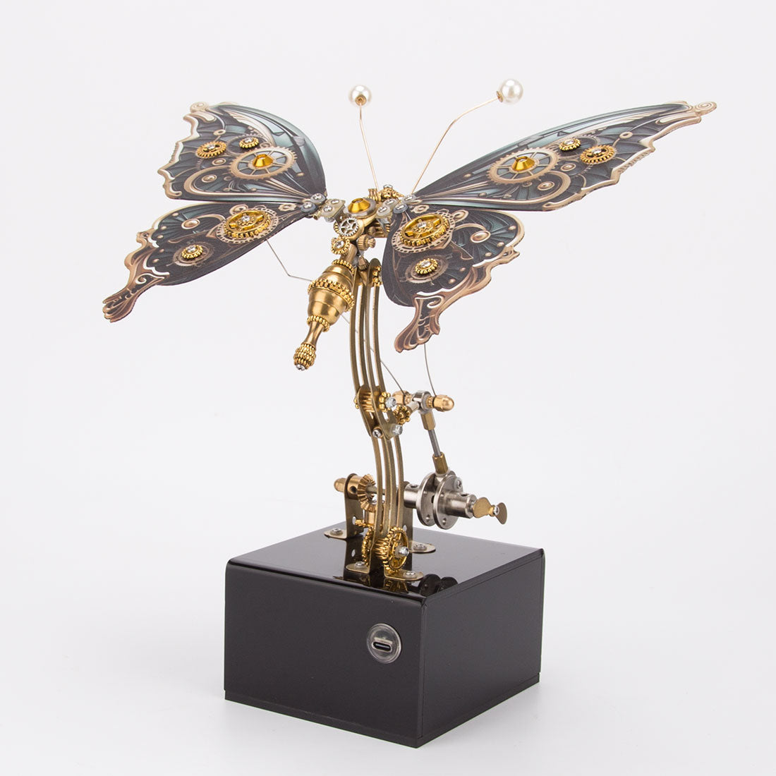 Mechanical 3D DIY Steampunk Butterfly Metal Model Building Kits with Music Box