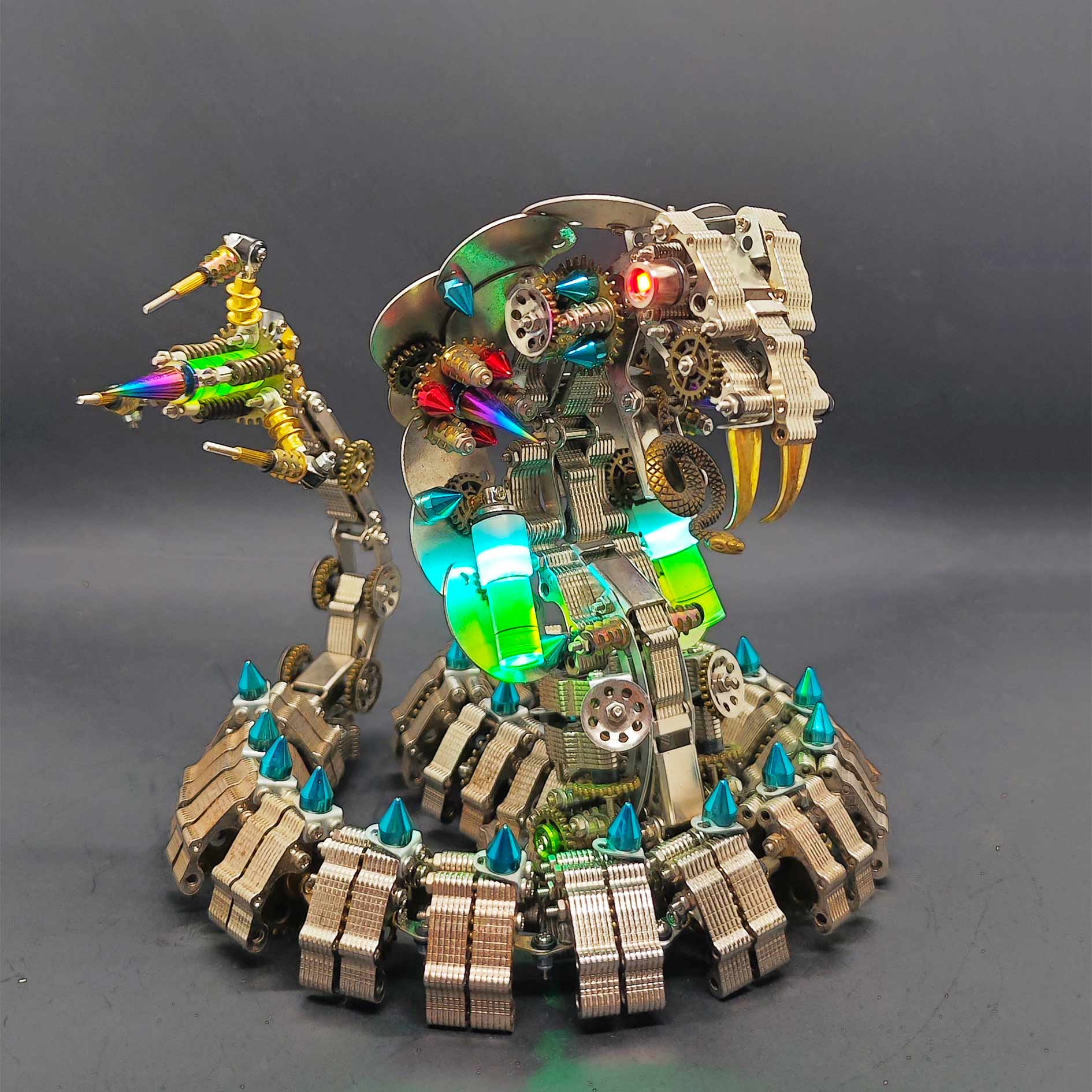 Mechanical Punk Cobra Snake 3D Metal Puzzle Model Building Kits (1000+PCS)