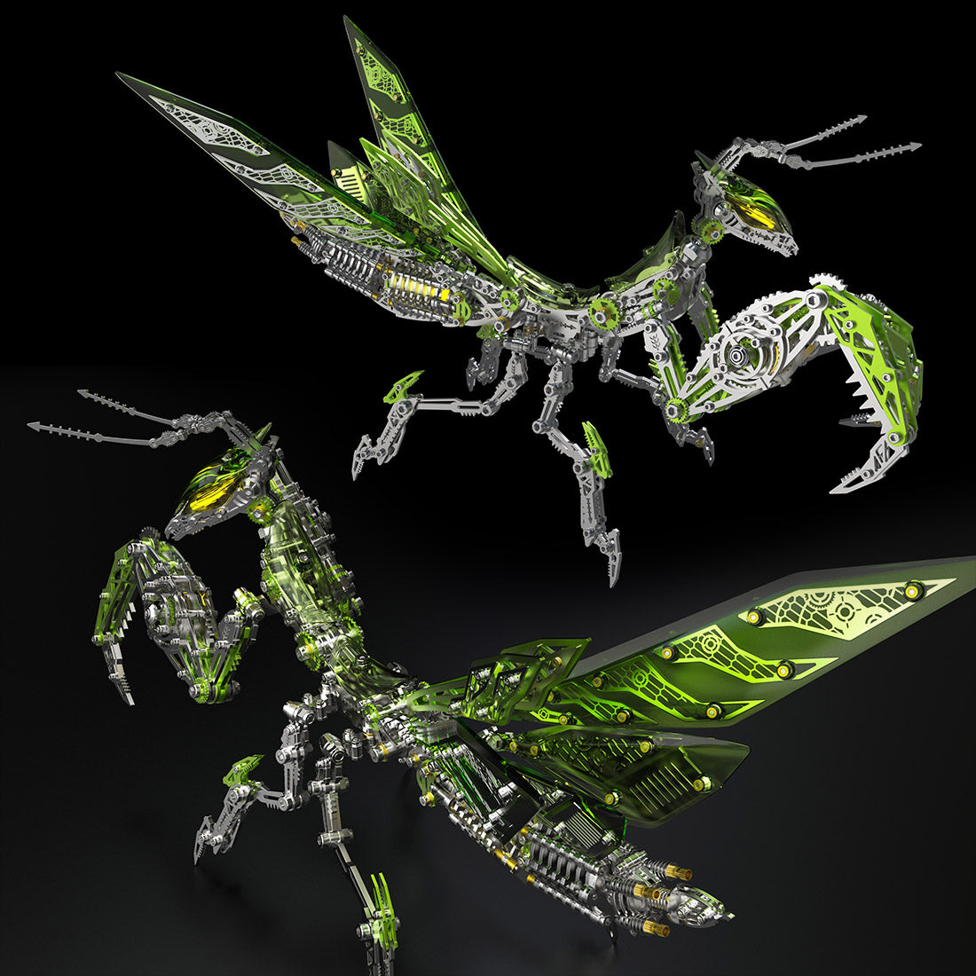 Mechanical Punk Mantis 3D Metal Model Kits DIY 1000+PCS