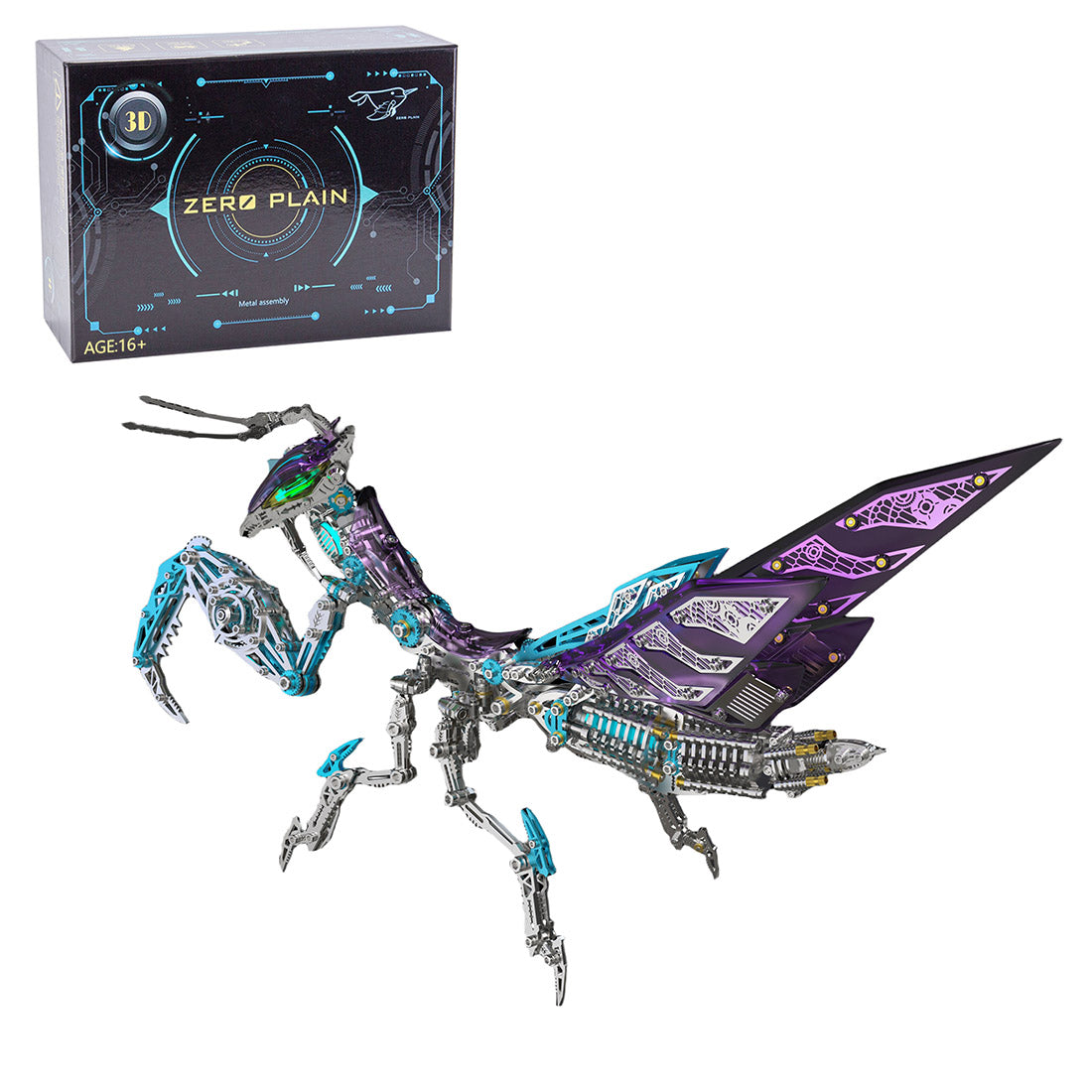 Mechanical Punk Mantis 3D Metal Model Kits DIY 1000+PCS