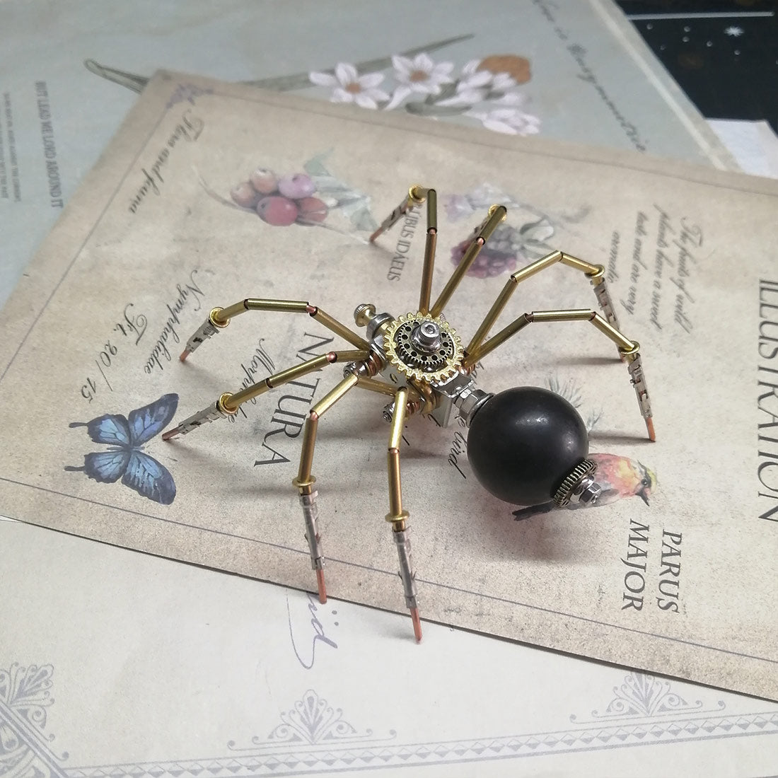 Steampunk Miniature Brass Spider 3D Metal Puzzle for Kids