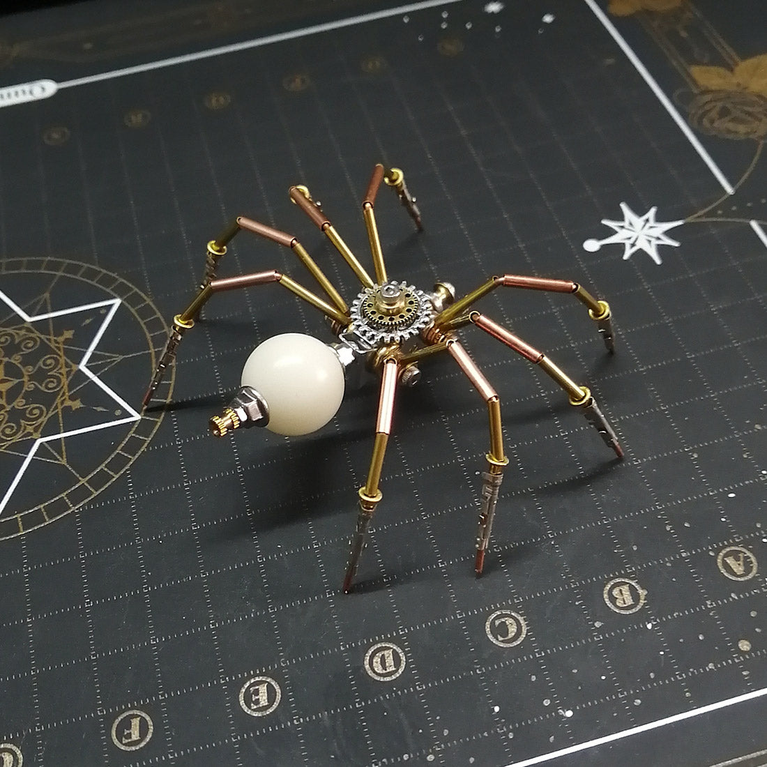 Steampunk Miniature Brass Spider 3D Metal Puzzle for Kids