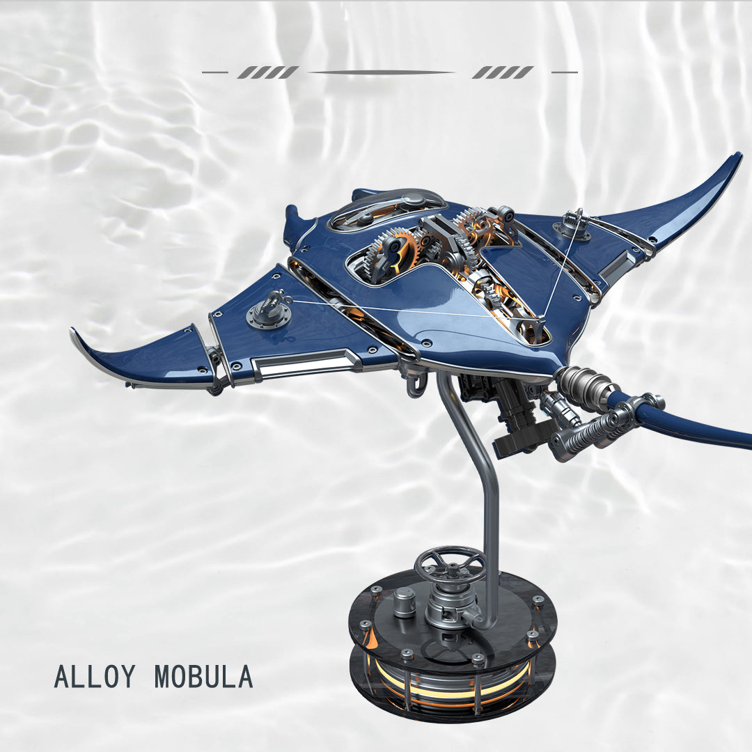 Build Mechanical Mobula Manta Ray Kinetic Sculpture kits Metal Automata Toy