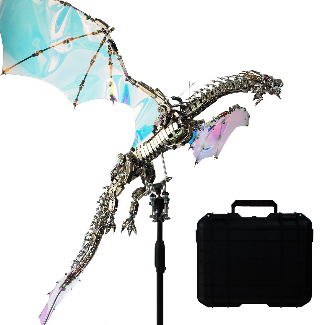 Fantasy Large Dragon Aurora of the Sky 3D Metal Mechanical Difficult Puzzle 3000+PCS 126cm Long