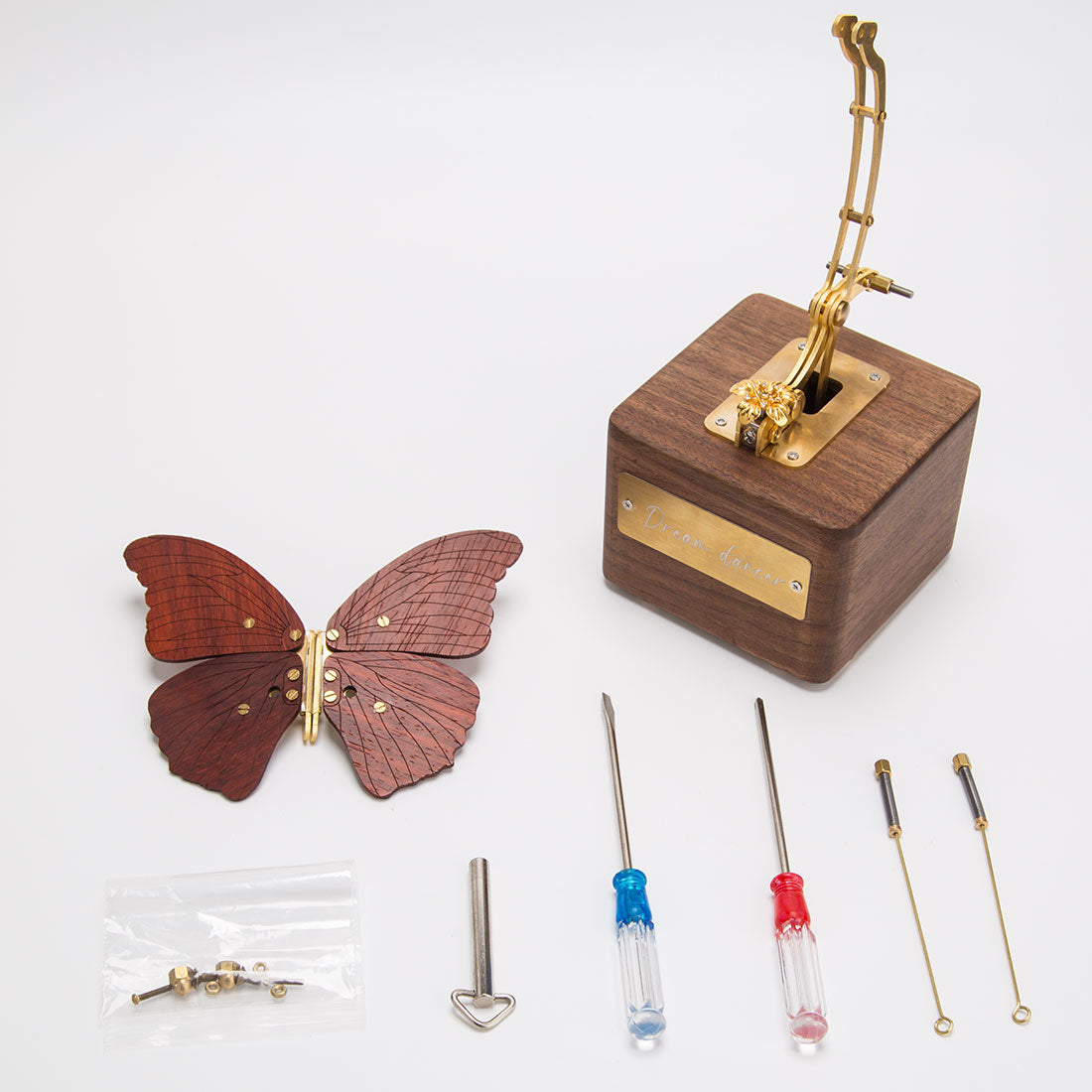 Steampunk Mechanical Butterfly Music Box Wooden Model Kits