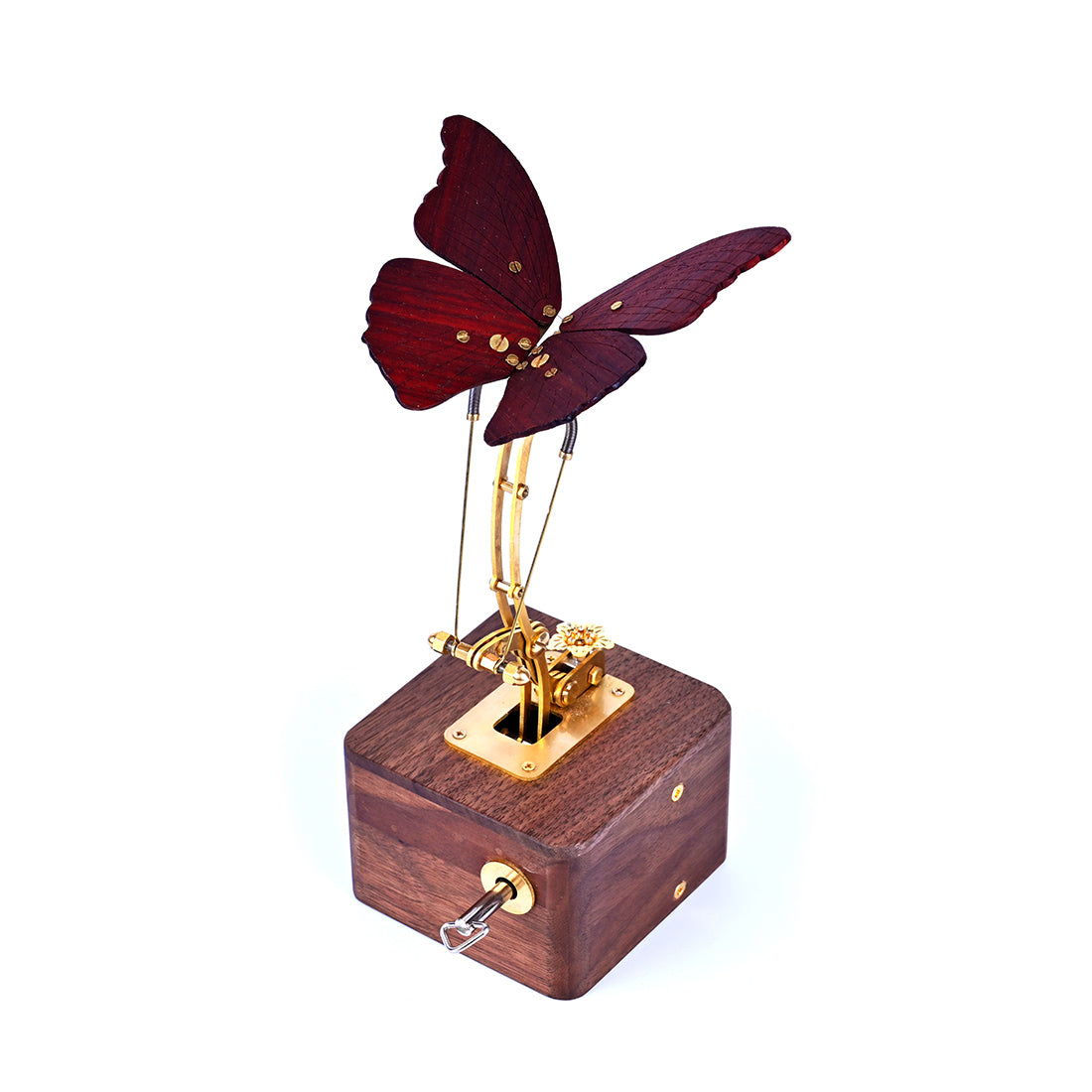 Steampunk Mechanical Butterfly Music Box Wooden Model Kits