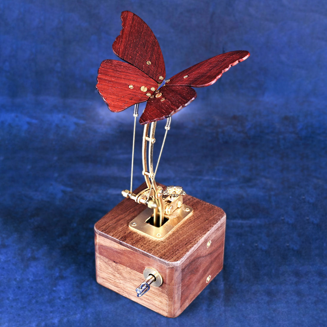 Steampunk Mechanical Butterfly Music Box Wooden Model Kits