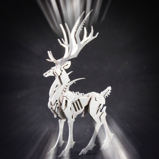 100Pcs+ DIY 3D Assembling Ornament Golden Elk & Silver Elk