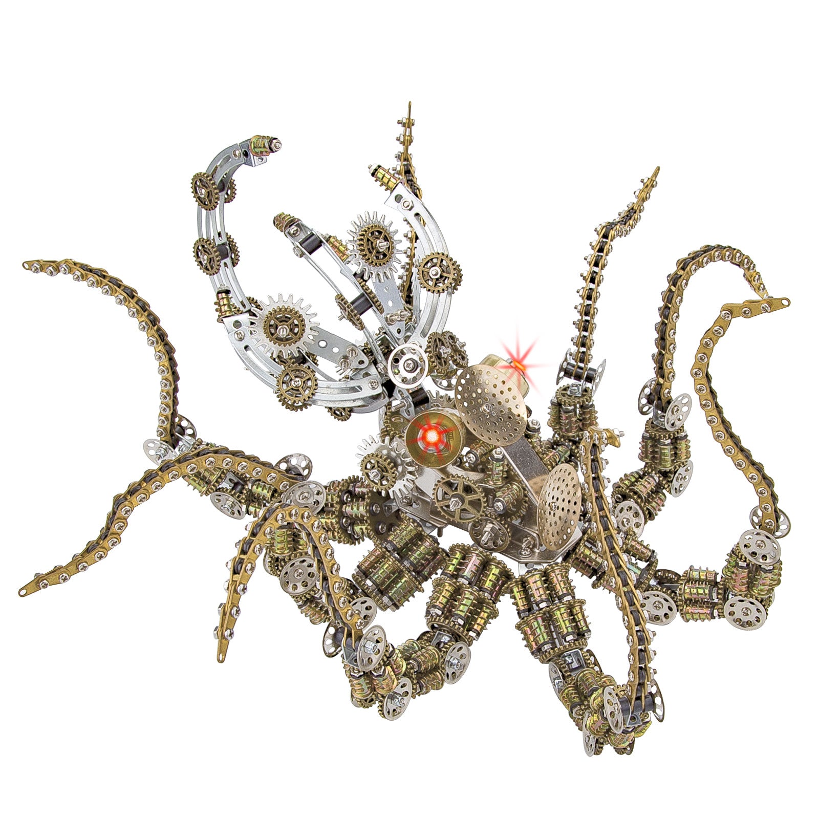 2400PCS+ Planet On Steampunk Mechanical Octopus Metal Model Kit Upgraded Version