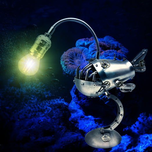 3D Metal Assembly Mechanical Anglerfish Lamp