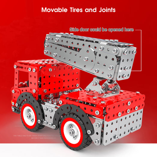 4PCS/SET DIY Metal Assembly Engineering Construction Vehicle Toy