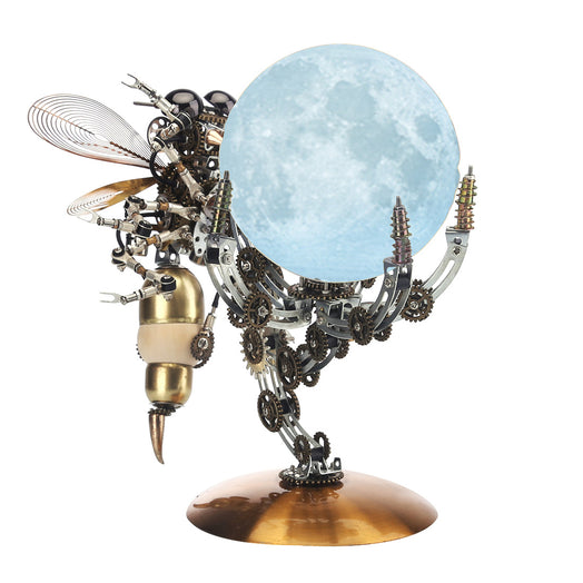 628PCS Steampunk Mechanical Metal Wasp on Glow Jupiter Moon Planet Series