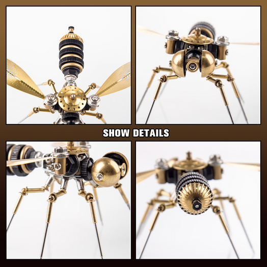 6pcs/Set Steampunk Tiny Insect Bugs Metal DIY Model Kits