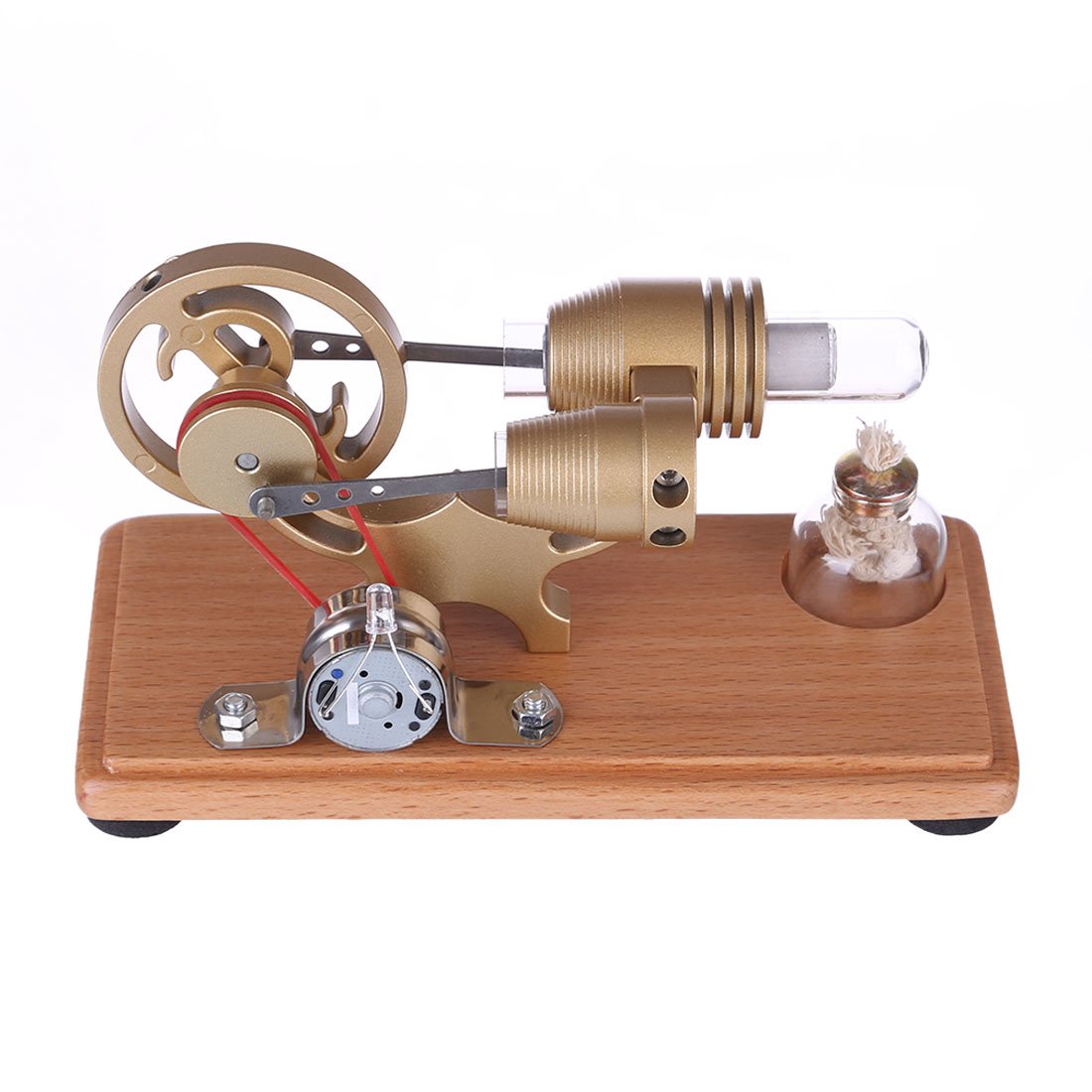 DIY γ-shape Assembly Led Stirling Engine Kit Generator Sterling Model