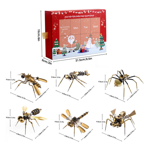 Insect Bugs Advent Calendar DIY Model Kit Blind Box 7 Days to Go Christmas