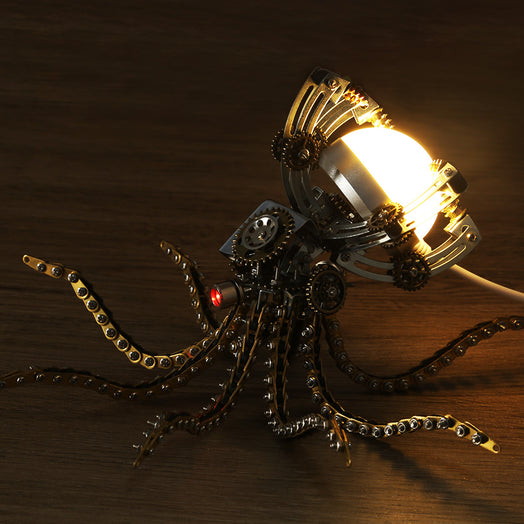 Octopus Lamp Metal Model Kits Steampunk Art DIY Deep Sea Mysterious Hunters