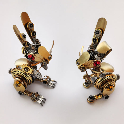 Steampunk Easter Bunny Egg Model Metal Assembly Kits