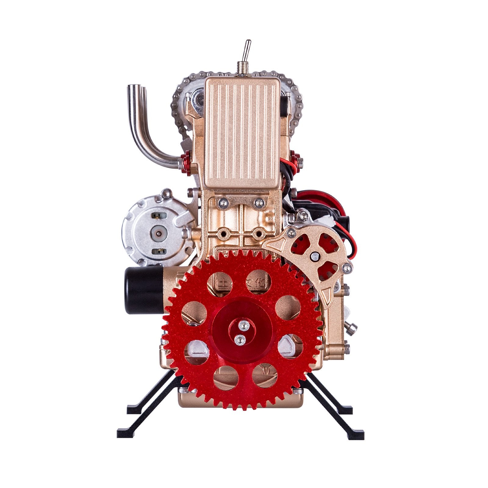 V2 DIY Alloy 2 Cylinder Auto Engine Adult Metal Mechanical Art